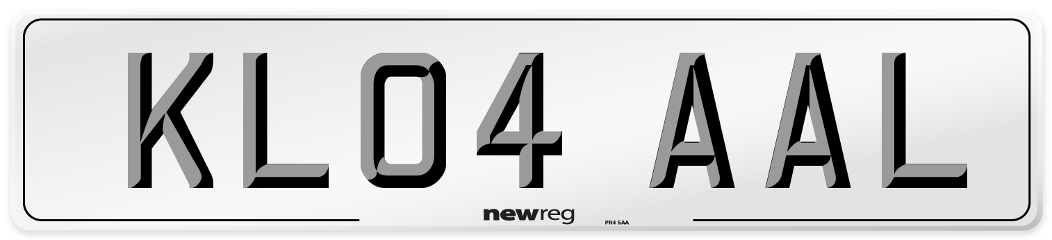 KL04 AAL Number Plate from New Reg